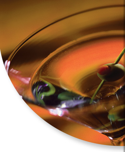 martini with olive